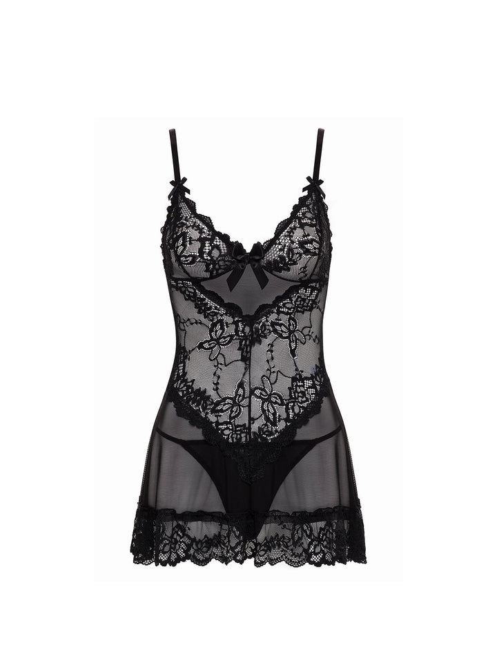 Şık Dantel Babydoll - Kıvrımlı İç Giyim
