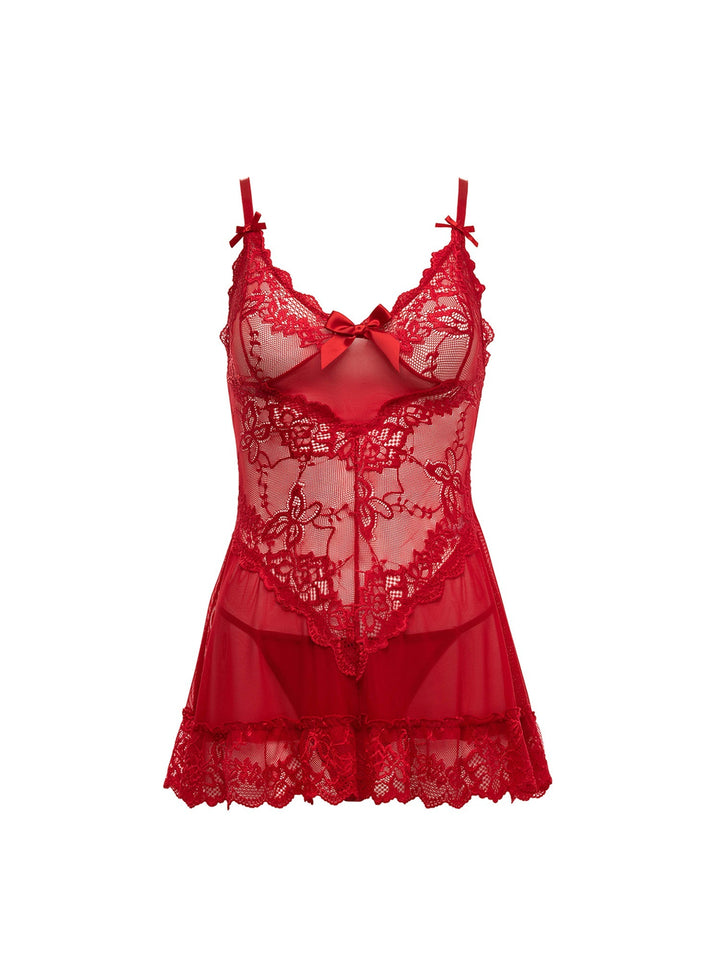 Sevgililer Günü Dantel Babydoll - Kıvrımlı İç Giyim