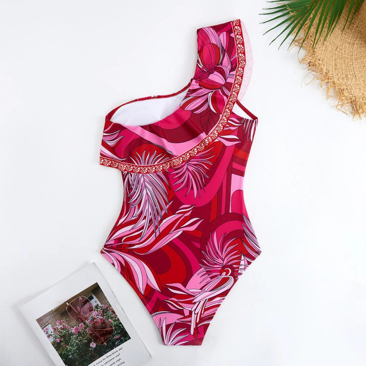 Çiçekli Monokini ve Etek Seti