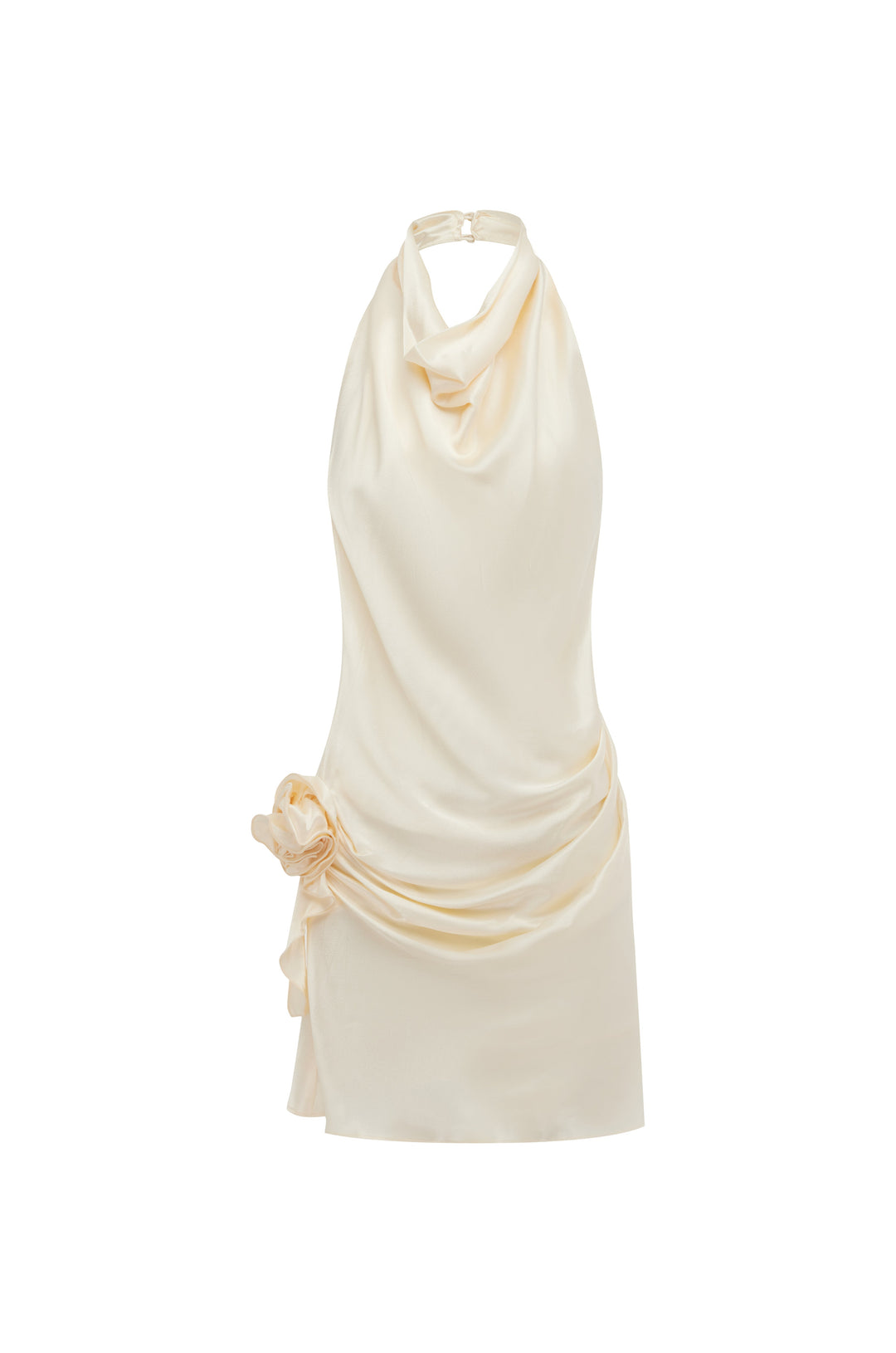 İvory Renkli Modern Rosa Mini Elbise