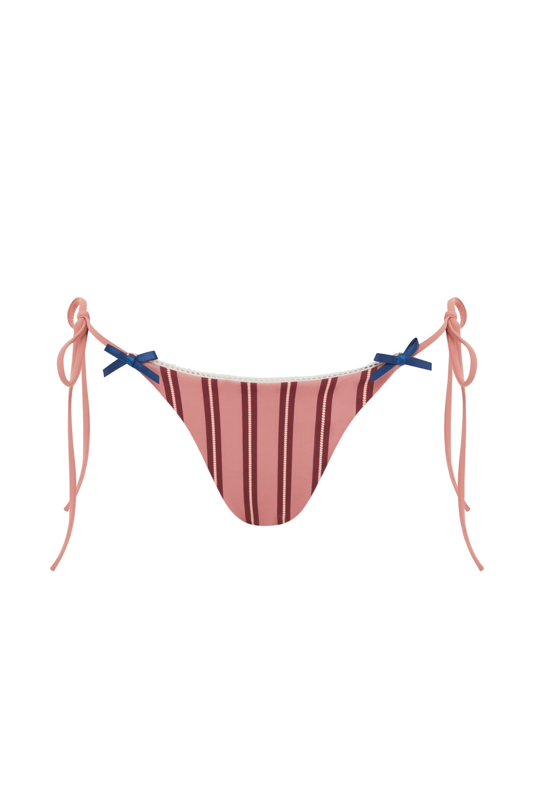 Juni Yüksek Bel Bikini Takımı | Pembe Çizgili Tasarım