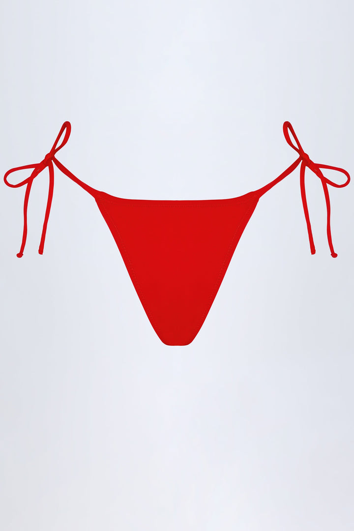 Yüksek Bel Cüretkar Bikini takımı - Ateş Kırmızısı